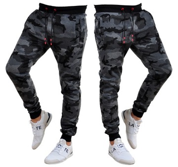 KZ15 r. 3XL MĘSKIE SPODNIE DRESOWE JOGGERY GŁADKIE