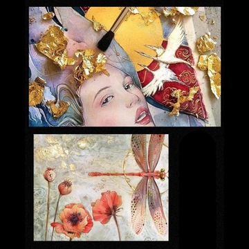 Resin flakes for gilding - 10g of gold