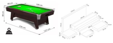 Бильярдный стол Radley Diamond Pool 7FT, черный