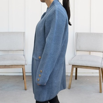 ALPAKA DAMSKA PŁASZCZ KURTKA SWETER CIEPŁA KOŁNIERZ NAPY WYGODNA KOLOR 2274