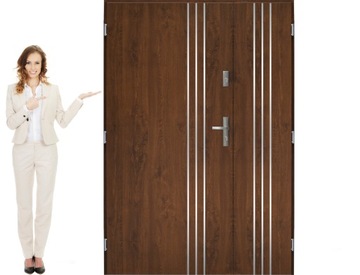 DRZWI ZEWNĘTRZNE DWUSKRZYDŁOWE 120, 130, 140 cm