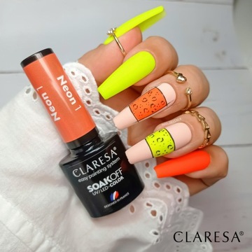 CLARESA NEONOWY LAKIER HYBRYDOWY 5ml NEON 1
