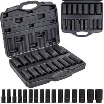 NASADKI UDAROWE KLUCZE NASADOWE 1/2'' 10-32MM 16el