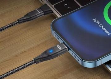 МАГНИТНЫЙ КАБЕЛЬ 1М БЫСТРАЯ ЗАРЯДКА 3А USB C PD
