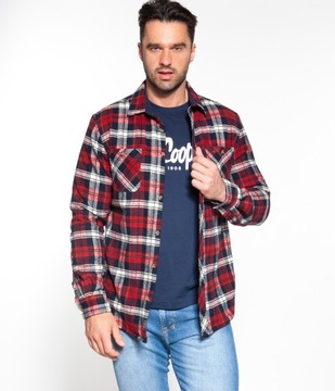 LEE COOPER Koszula męska JACOB 7029 RED r. XXL