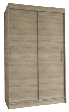 SZAFA MALVA - DĄB SONOMA - 2D 170 CM - przesuwna garderoba z uchwytem