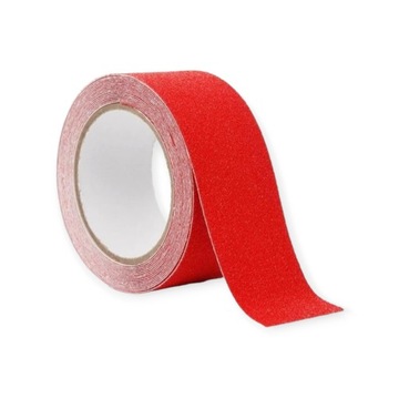 TAŚMA ANTYPOŚLIZGOWA CZERWONA 6m zewnętrzna ostrzegawcza BHP