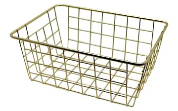 МЕТАЛЛИЧЕСКАЯ КОРЗИНА ИЗ ЗОЛОТОЙ ПРОВОЛОКИ ОРГАНИЗАТОР-УКРАШЕНИЕ ДЛЯ ФРУКТОВ И ОВОЩЕЙ