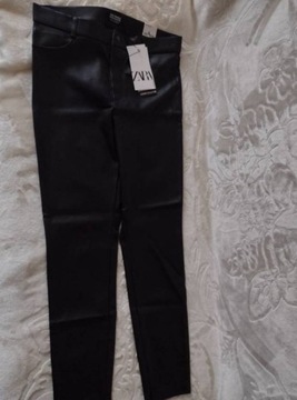 (40/L) ZARA/ Legginsy z Madrytu, spodnie rurki, NOWE