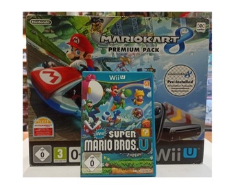 КОНСОЛЬ NINTENDO WII U 32 ГБ + ГЕЙМПАД + КОРОБКА + 2 ИГРЫ МАРИО