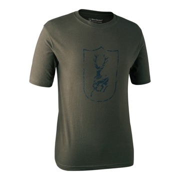 T-SHIRT DEERHUNTER LOGO 8848 - Zielona Kora-4XL
