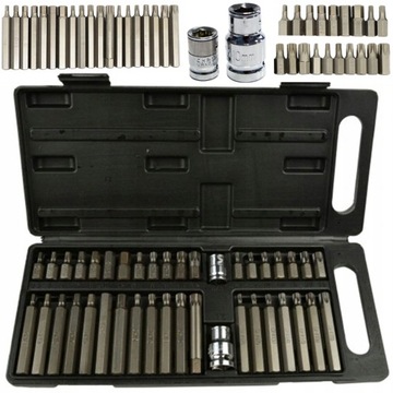 ZESTAW BITÓW KLUCZY TORX IMBUS SPLINE ADAPTERY 40E
