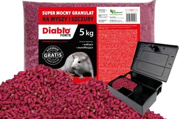 GRANULAT SILNA TRUTKA NA MYSZY SZCZURY GRYZONIE TRUCIZNA 5KG MOCNY GRANULAT