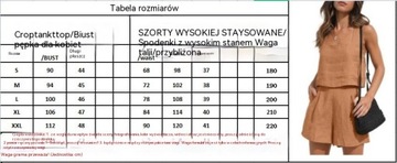Smart casual,komplet 2-częściowy, len, szorty + górna kamizelka bez rękawów
