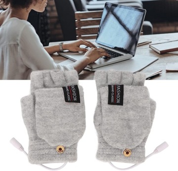 UNIWERSALNE PODGRZEWANE RĘKAWICZKI USB CIEPŁE RĘKAWICE NA ZIME NA MROZY