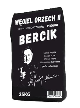 500 KG WĘGIEL ORZECH II 26-27 MJ/KG - Worki 25kg