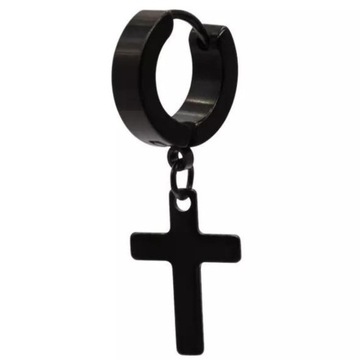 Kolczyk huggie do ucha piercing krzyż