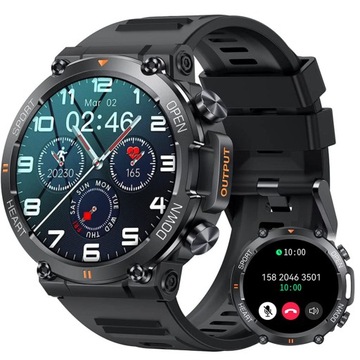 SPORTOWY SMARTWATCH ZEGAREK MĘSKI WODOODPORN 1.39