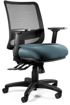 FOTEL ERGONOMICZNY KRZESŁO SAGA PLUS M - STEELBLUE