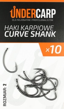Teflonowe haki karpiowe CURVE SHANK 2 UNDERCARP