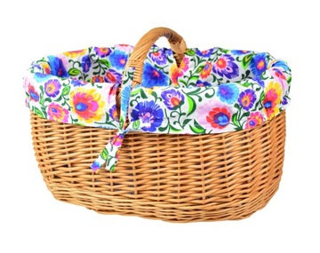 Wiklinowy KOSZ NA PIKNIK PIKNIKOWY XL + WKŁAD