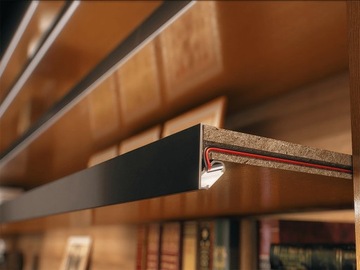 Q18 ЧЕРНЫЙ АЛЮМИНИЕВЫЙ ПРОФИЛЬ 2М ДЛЯ СВЕТОДИОДНЫХ ЛЕНТ