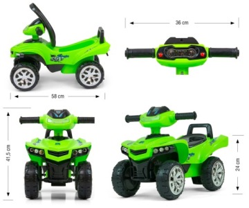 PUSH RIDER 3 в 1 MONSTER CAR LARGE WHEELS LIGHTS SOUNDS