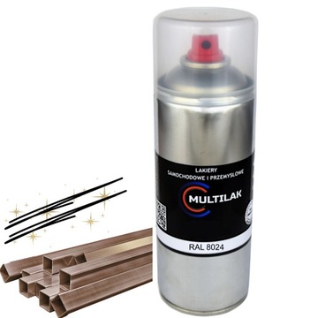 Lakier farba w sprayu do aluminium RAL 8024 Półmat