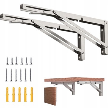 2 * СКЛАДНАЯ ВЕРХНЯЯ ПОДДЕРЖКА ПОЛКИ L500 РУЧКА 160 КГ ДЛЯ ДОМАШНЕГО ИСПОЛЬЗОВАНИЯ