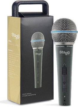 STAGG SDM60 MIKROFON DYNAMICZNY Z WŁĄCZNIKIEM WOKALNY +FUTERAŁ PRZEWÓD