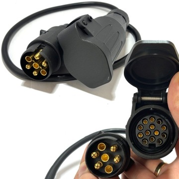Adapter PRZEJŚCIÓWKA PRZYCZEPY 7 na 13 pin 12V KABEL HAKA redukcja gniazdo