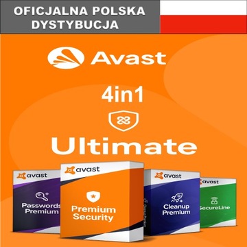 Avast Ultimate|1PC|1 Rok|Pakiet 4 Programów