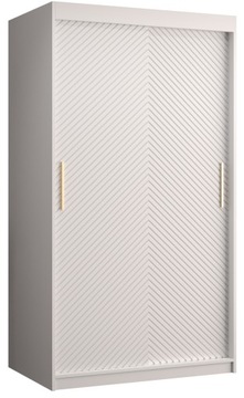 Szafa przesuwna RYFLE SLIM 1 100cm. biała + złoto