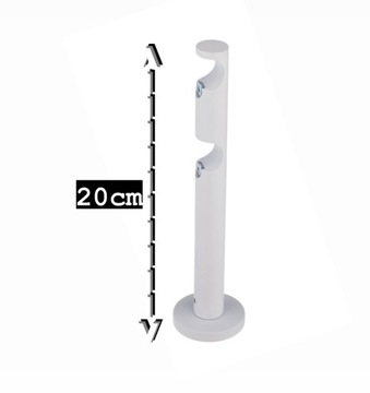 Двойной металлический карниз, Белый Матовый, 160 см, 19/19 мм, Луна, разные узоры