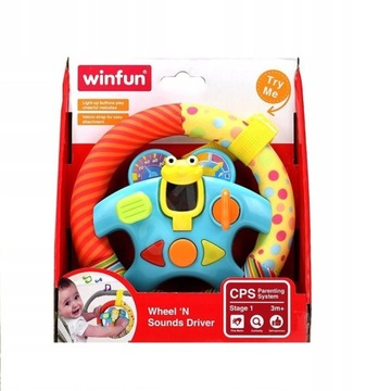 KIEROWNICA INTERAKTYWNA ŚWIATŁO DŹWIĘK SMILY 3M+