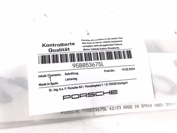 NÁPIS MACAN ZADNÍ PORSCHE 95B853675L
