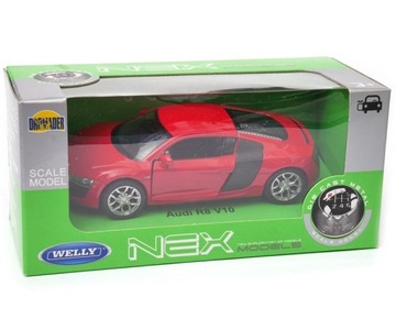 Audi R8 V10 2001 1:34 - 39 WELLY красный