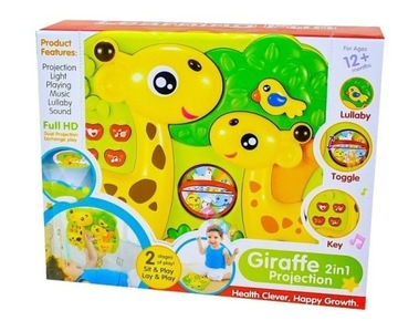 Подвесной проектор в виде жирафа для кровати