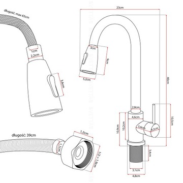 Кухонная батарея гибкая ротационная нока Высокий нажатие для хромированной раковины