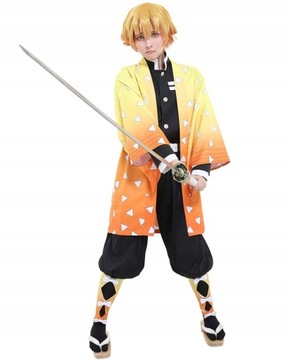 Demon Slayer Agatsuma Zenitsu Kostium Peruka