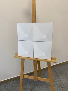 PŁYTKI BIAŁE ŚCIENNE 20x20 MAT BIAŁA MATOWA 3D