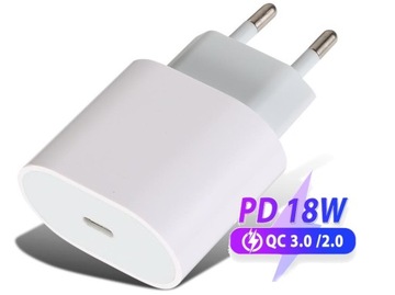 ŁADOWARKA SIECIOWA USB TYP C 18W QUICK CHARGE 3.0