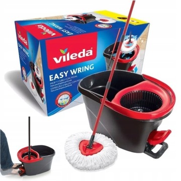 SOLIDNY MOP OBROTOWY TURBO ZESTAW WIADRO Z PEDAŁEM