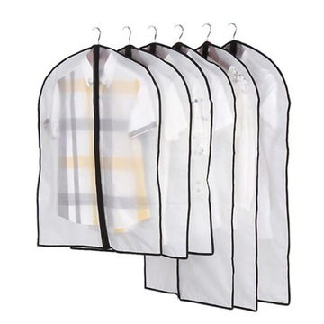 POKROWIEC POKROWCE na UBRANIA WIESZAK z zamkiem biały 60x140 cm PODRÓŻNY