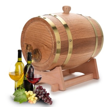 Dozownik do beczek na wino z drewna dębowego 3L Vintage Wood do whisky Bourbon Tequil