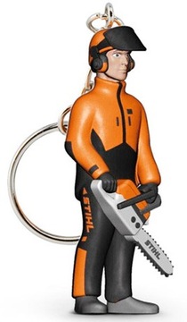 Breloczek brelok do kluczy STIHL drwal hełm przyłbica