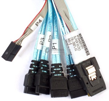 SUPERMICRO CBL-0097L-02 Кабель IPASS 50 СМ, 4x SATA