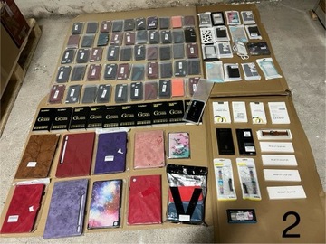 Коробка микс Amazon категории А 100 шт. Чехлы для телефонов, планшетов и ремешки для умных часов.