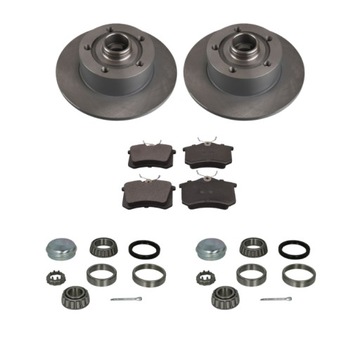 FEBI TARCZE+KLOCKI+ŁOŻYSKA TYŁ AUDI A4 B5