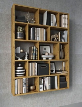 ОТКРЫТЫЙ ПОДВЕСНОЙ КНИЖНЫЙ ШКАФ ДЛЯ СПАЛЬНИ, ГОСТИНОЙ